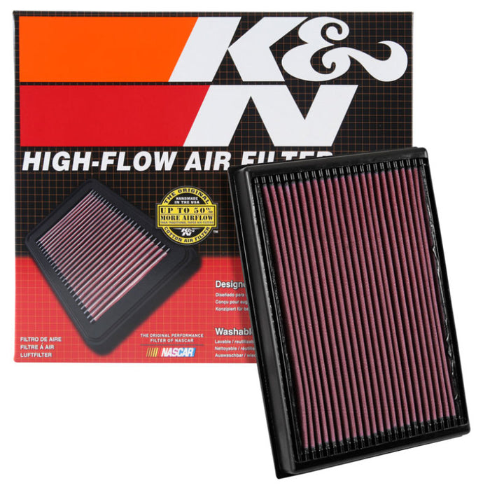 K&N 2016 Compatible with Nissan Titan XD V8-5.0L Replacement Drop In Air Filter 33-5048