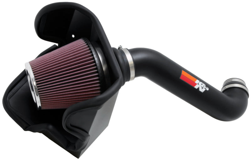 K&N 10-11 compatible with Jeep Liberty 3.7L V6 High Flow Performance Intake Kit 77-1562KTK