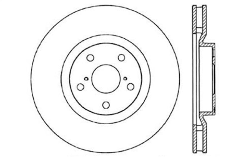 StopTech 5/93-98 Toyota Supra Turbo Left Front Slotted & Drilled Rotor 127.44103L