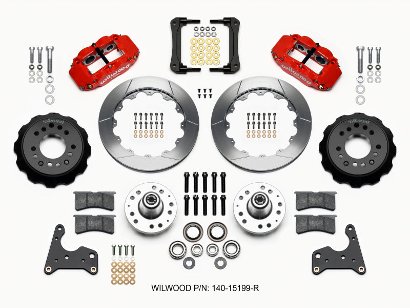 Wilwood Narrow Superlite 6R Front Hub Kit 12.88in Red 65-72 CDP C Body -Drum 140-15199-R