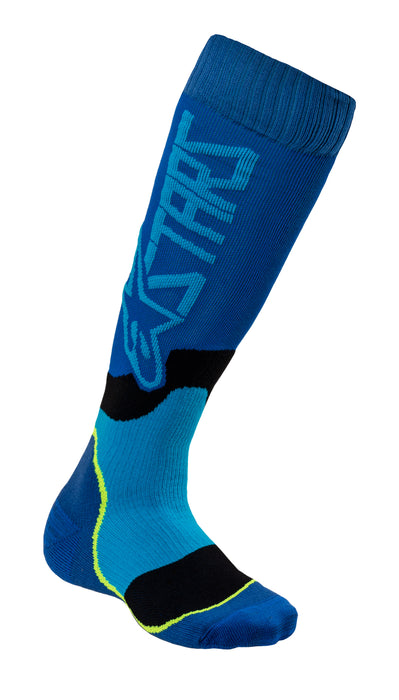 Alpinestars 4741920-707-YOUTH Mx Plus-2 Socks Blue/Cyan Youth