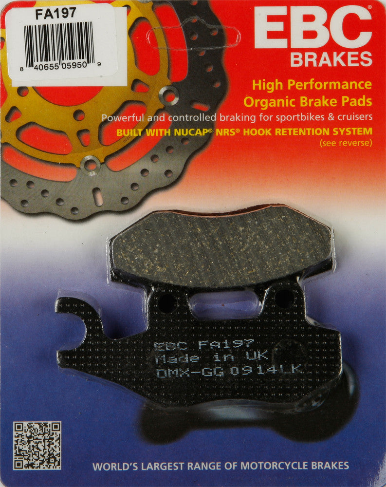 EBC Brakes Fa Organic Brake Pads Fits Honda NSR50 2004 Front FA197