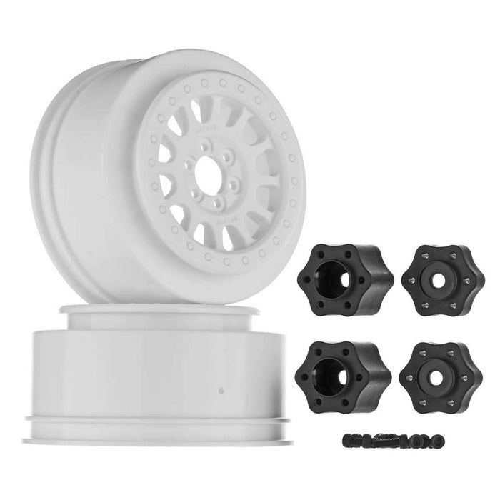 Axial 1/10 Method 105 2.2/3.0 Wheels 12mm Hex White 2 AXIC8171