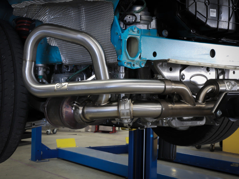 afe 14-16 Porsche 911 GT3 991.1 H6 3.8L MACH Force-Xp 304 SS Cat-Back Exhaust System w/ Brushed Tips 49-36450-H