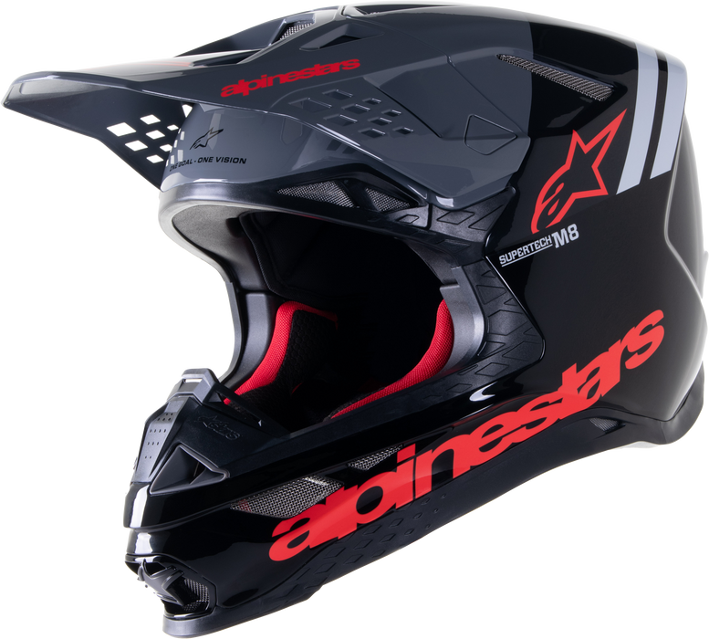 Alpinestars Supertech S-M8 Radium 2 Helmet (Black Neon Red Glossy, XX-Large)