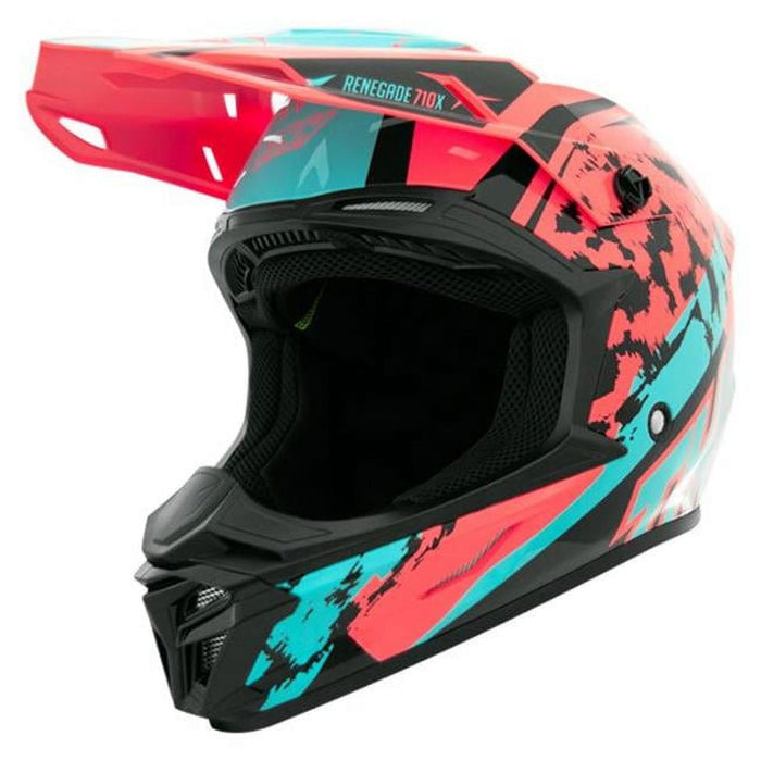 THH Helmets T710XR Renegade Coral/Bue Youth Medium 646491