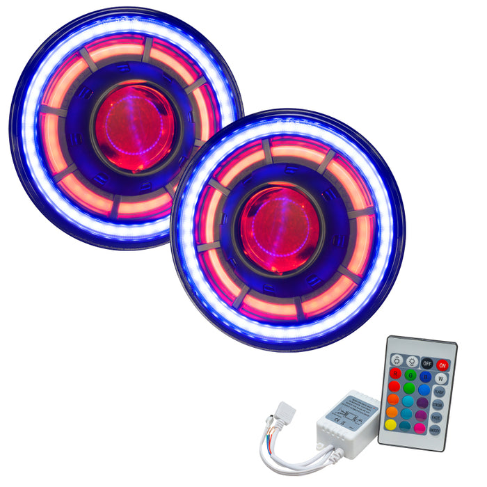 ORACLE Lighting 0718 compatible with Jeep Wrangler JK Oculus 7in ColorSHIFT BiLED Projector Headlights SEE WARRANTY 5876-504