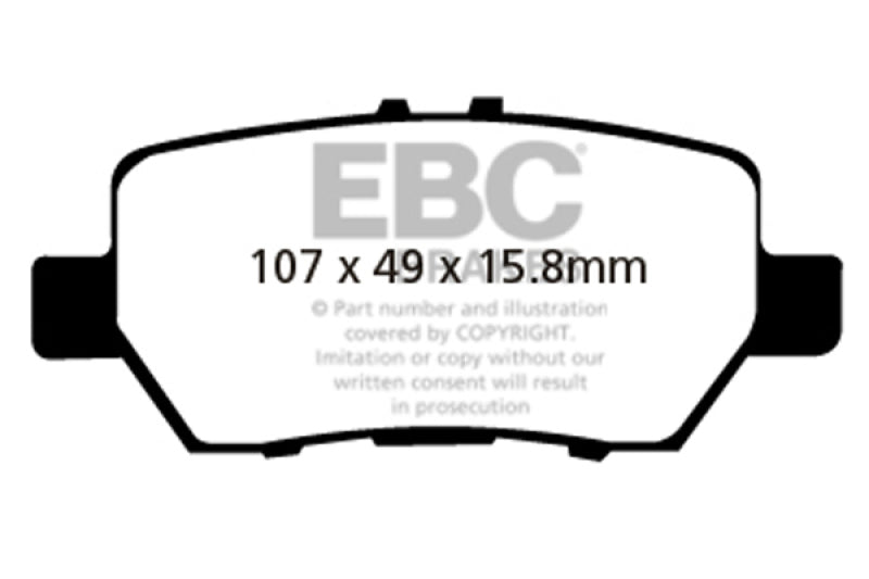 EBC 05-08 Acura RL 3.5 Ultimax2 Rear Brake Pads UD1090