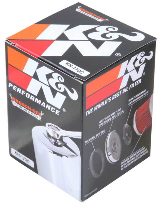 K&N Motorcycle Oil Filter: High Performance, Premium, Designed to be used with Synthetic or Conventional Oils: Fits Select Harely Davidson Motorcycles, KN-170C