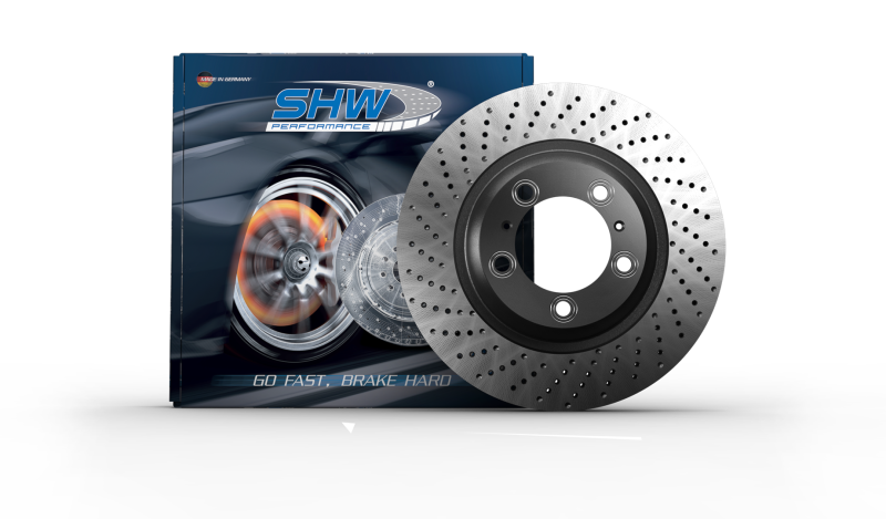 SHW 99-08 Porsche 911 Carrera 3.6L w/o Ceramics Left Front Cross-Drille MB Brake Rotor (99635140501) PFL39965