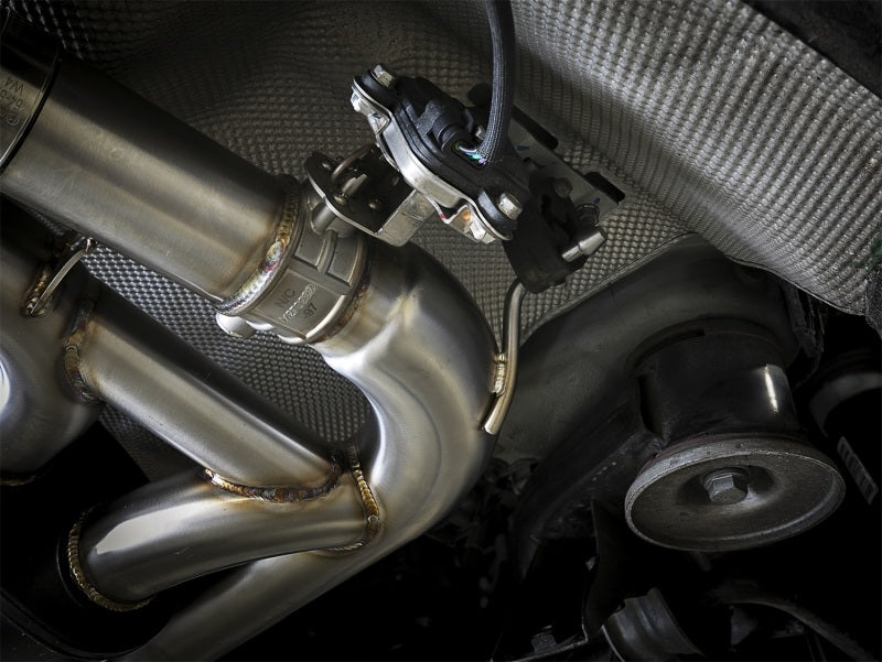 aFe MACH Force-Xp 3.5in. 304 SS C/B Exhaust System 15-18 BMW X5 M (F85) V8-4.4L (tt) Black Tip 49-36341-B