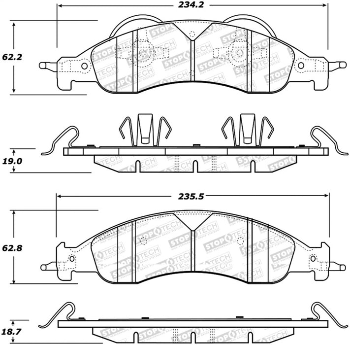 StopTech Street Select Brake Pads 305.1278