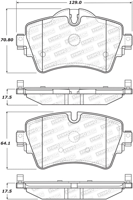 StopTech Street Brake Pads Front 308.1801