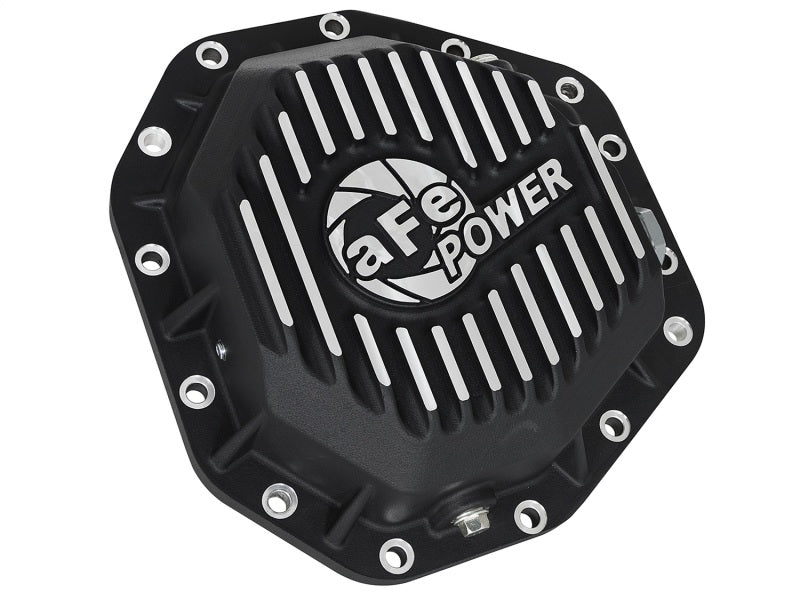 aFe Power Pro Series Rear Differential Cover Black w/Machined Fins 17-19 Ford Diesel Trucks V8-6.7L 46-70352-WL