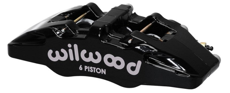 Wilwood Caliper-Forged Dynapro 6 5.25in Mount-R/H 1.62/1.38in/1.38in Pistons .38in Disc 120-13430-BK