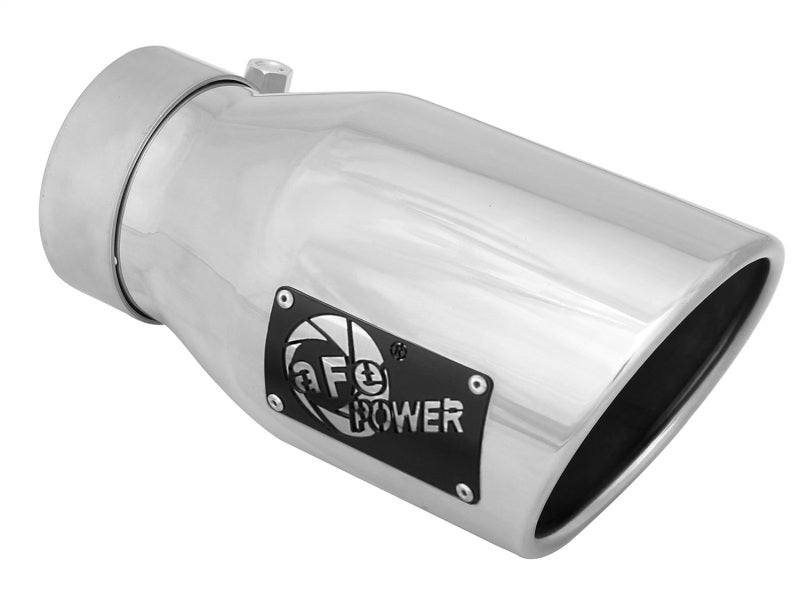 aFe MACH Force-Xp 3in Inlet x 4-1/2in Outlet x 9in Length 304 Stainless Steel Exhaust Tip 49T30451-P09