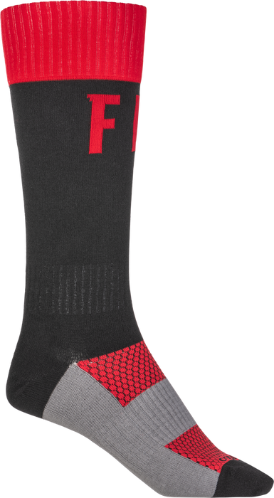 Fly Racing 2022 MX Pro Riding Socks (Red/Black, SM/MD)