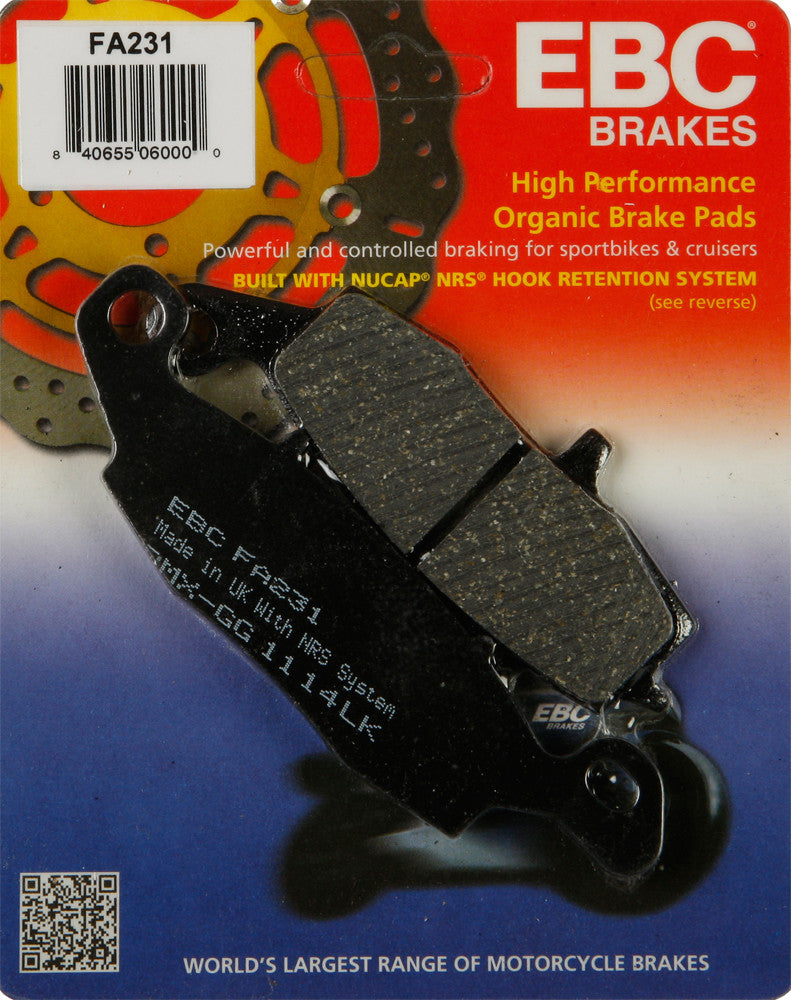 EBC Brakes Organic Front Brake Pads Fits Suzuki C50 Boulevard 2005-2015 FA230X