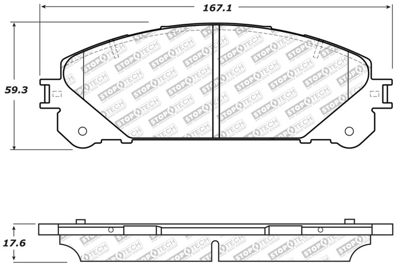 StopTech Street Select Brake Pads w/Hardware Front 305.1324