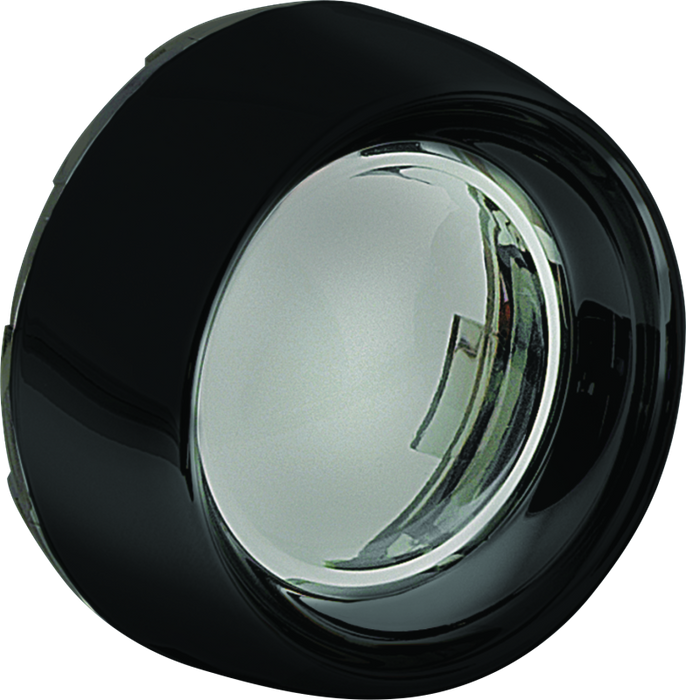 Kuryakyn Deep Dish Bezel For Bullet Turn Signals Smoke Lens Gloss Black 5480