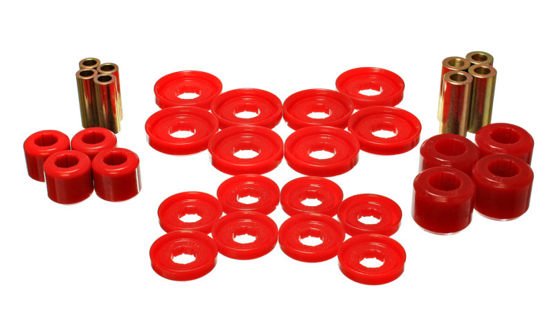 Energy Suspension 03-09 Compatible with Dodge RAM 1500/2500/3500 Pickup Red Front End Control Arm Bushing Set 5.3142R