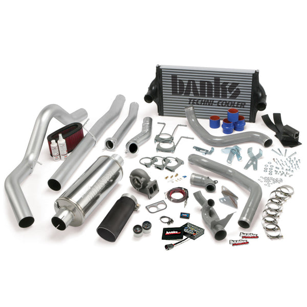 Banks Power 94-97 Ford 7.3L CCLB Auto PowerPack System SS Single Exhaust w/ Black Tip 46356-B