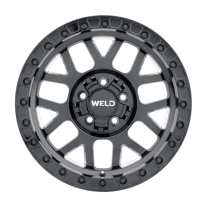 Weld Off-Road W902 17X10 Cinch Beadlock 5X127 5X139.7 ET-24 BS4.50 Gloss BLK MIL / BLK Ring 87.1 W90270057450