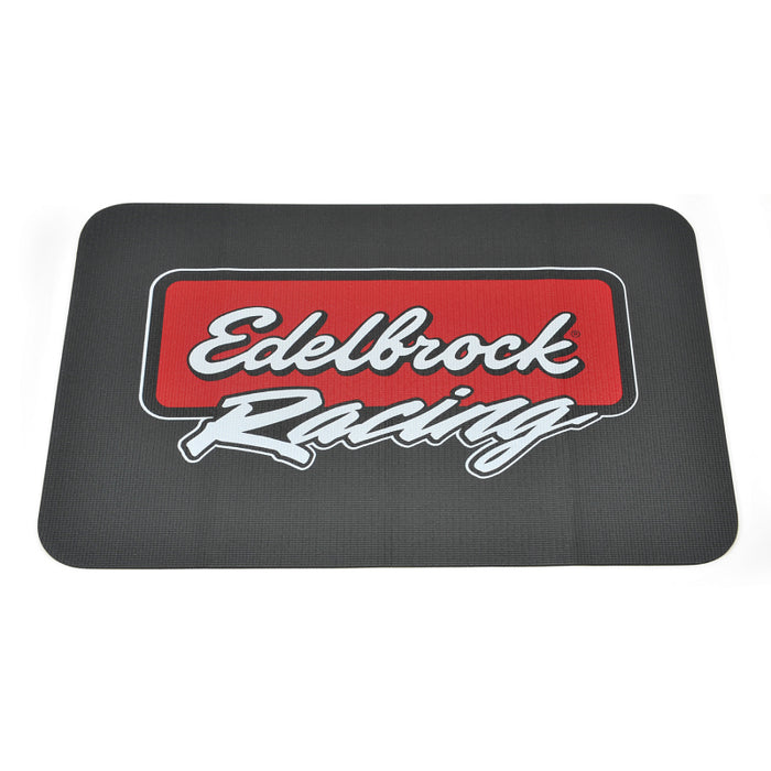 Edelbrock Racing Fender Cover PVC Foam Mat 2 Color Printed Edelbrock Racing Logo 2324