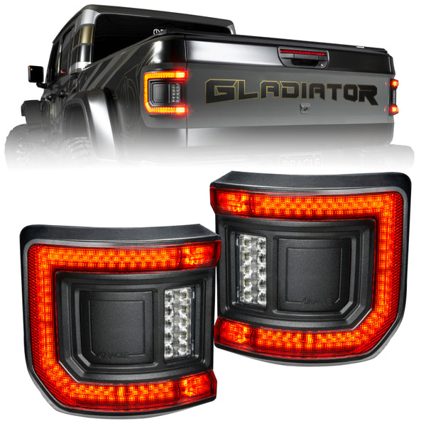 Oracle 2020+ compatible with Jeep Gladiator JT Flush Mount LED Tail Lights Tinted Lens SEE WARRANTY 5882-504-T