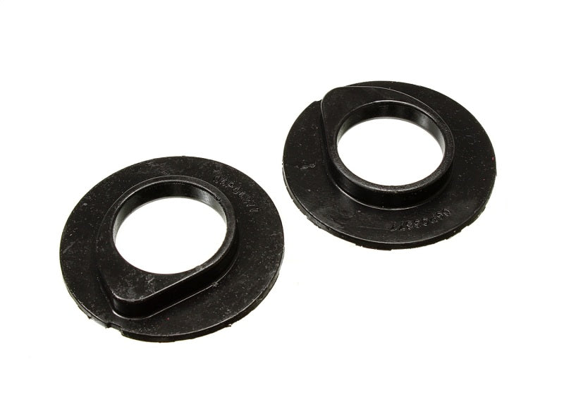 Energy Suspension 90-96 Ford F-150/Ford Bronco Front Coil Spring Isolator Set Black 4.9108G