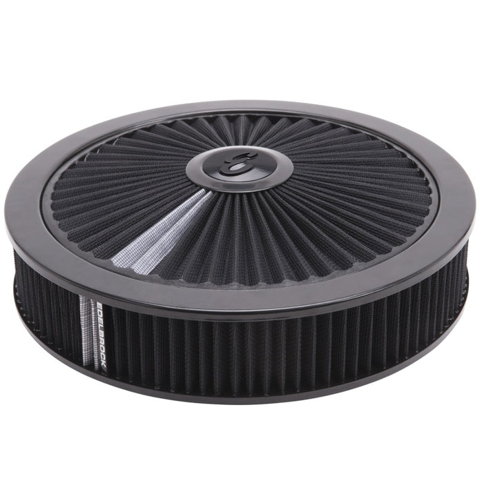 Edelbrock Air Cleaner Pro-Flo High-Flow Series Round Filtered Top 14In Dia X 3 125In Dropped Base 43662