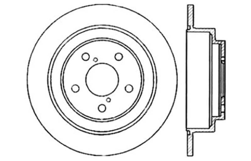 StopTech 05-06 Saab 9-2X AWD / 02-05 Impreza WRX / 02 WRX STi Slotted & Drilled Right Rear Rotor 127.47011R