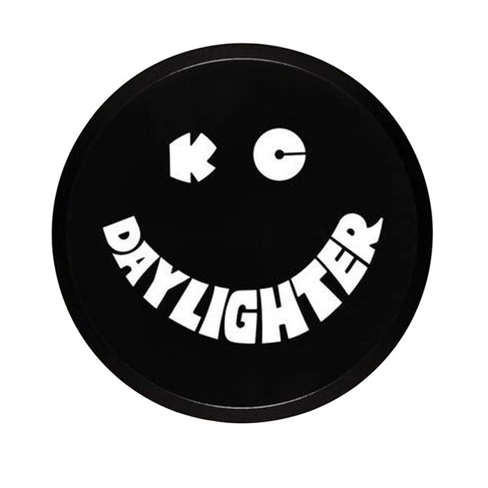 KC HiLiTES 6in. Round Hard Cover for Daylighter/SlimLite/Pro-Sport (Single) Black w/White Smile 5200