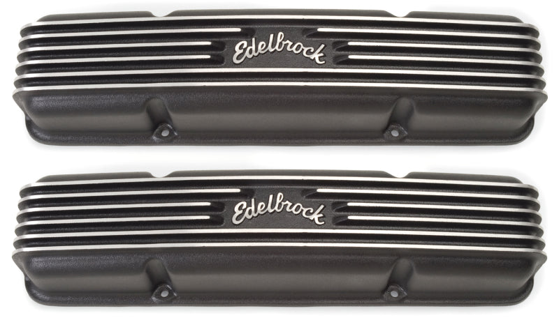 Edelbrock Valve Cover Classic Series Chevrolet 1959-1986 262-400 CI V8 Black 41453