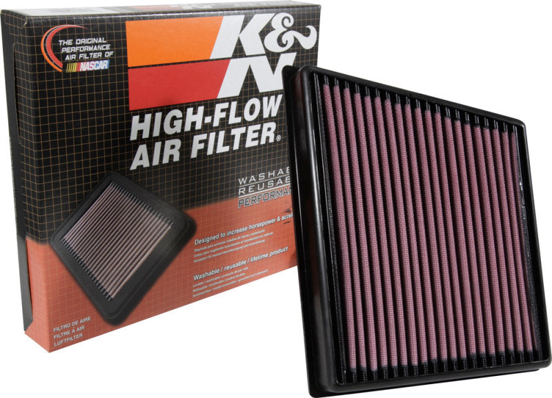 K&N 2015 Jaguar F-Pace V6-3.0L F/I Right Side Replacement Drop In Air Filter 33-3074