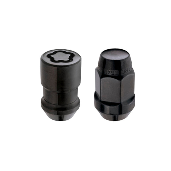 McGard 5 Lug Hex Install Kit w/Locks (Cone Seat Nut / Bulge) M12X1.5 / 3/4 Hex / 1.45in. L Black 84538