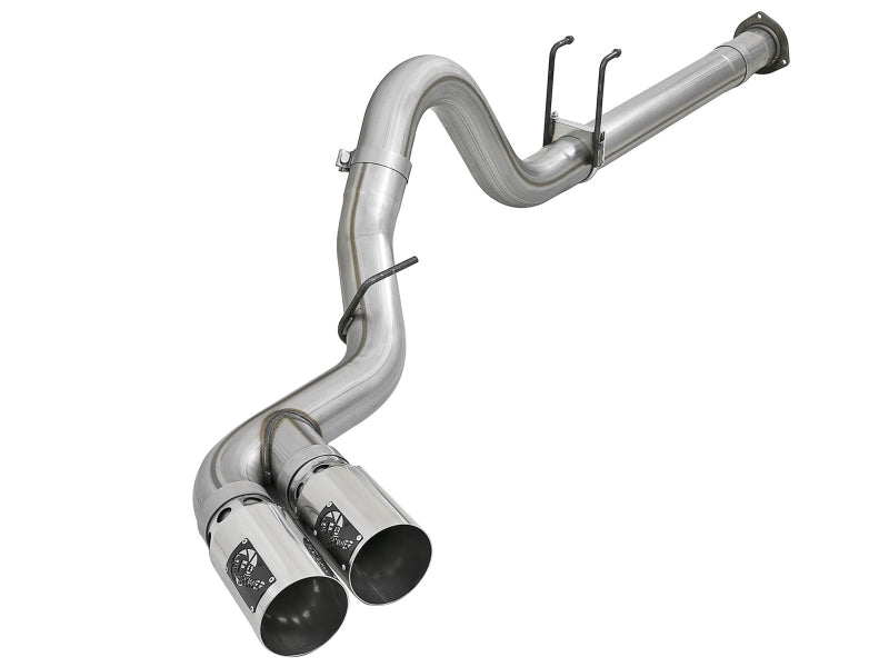 aFe Power 11-14 Ford F250/F350 6.7L Diesel Rebel XD 4in 409 SS DPF-Back Exhaust System Pol Tips 49-43120-P