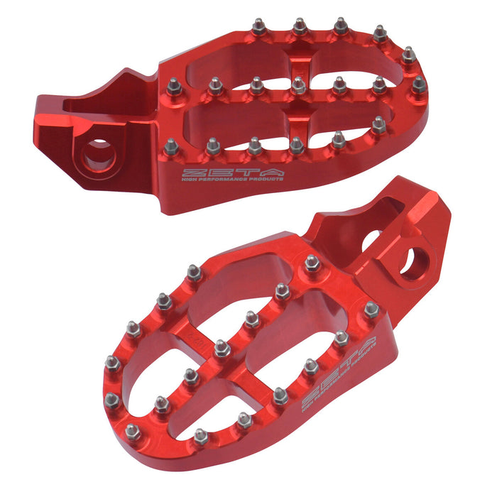 DRC ZE93-1822 Aluminum Footpegs Red