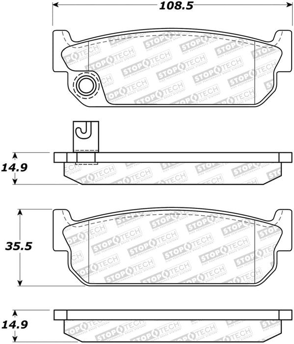 StopTech Street Brake Pads 308.0481