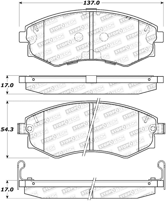 StopTech Street Brake Pads 308.07002