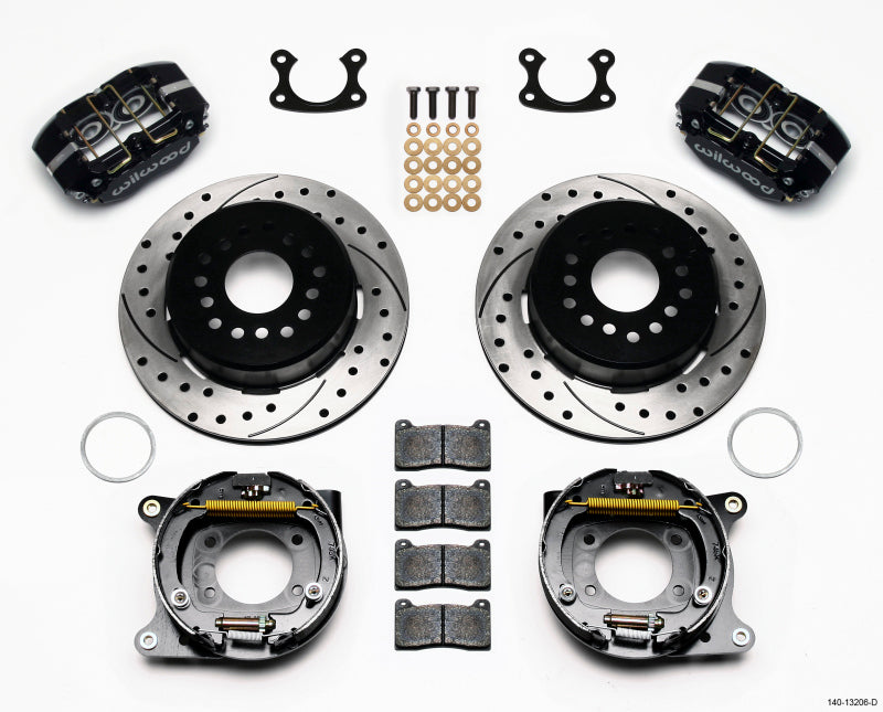 Wilwood Dynapro Dust-Boot P/S Park Brake Kit Drilled Small Ford 2.50in Offset 140-13206-D