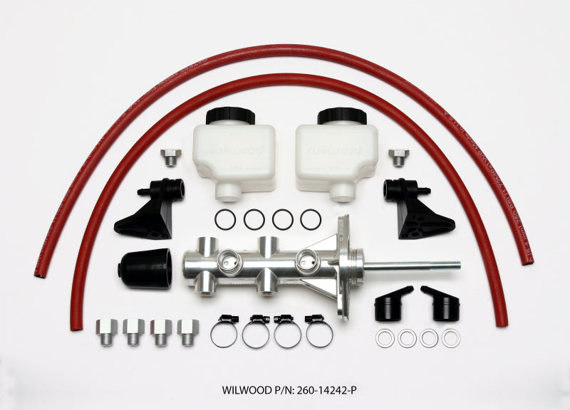 Wilwood Tandem Remote Master Cylinder 15/16in Bore Ball Burnished 260-14242-P