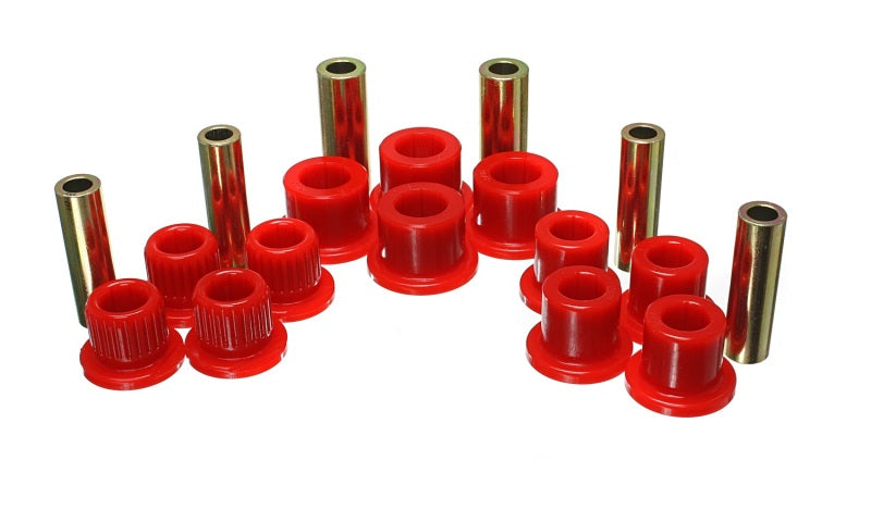 Energy Suspension 99-04 Ford F-350 2wd/F-250 SD 4wd/F-350 4wd Red Rear Leaf Spring Bushing Set 4.2147R