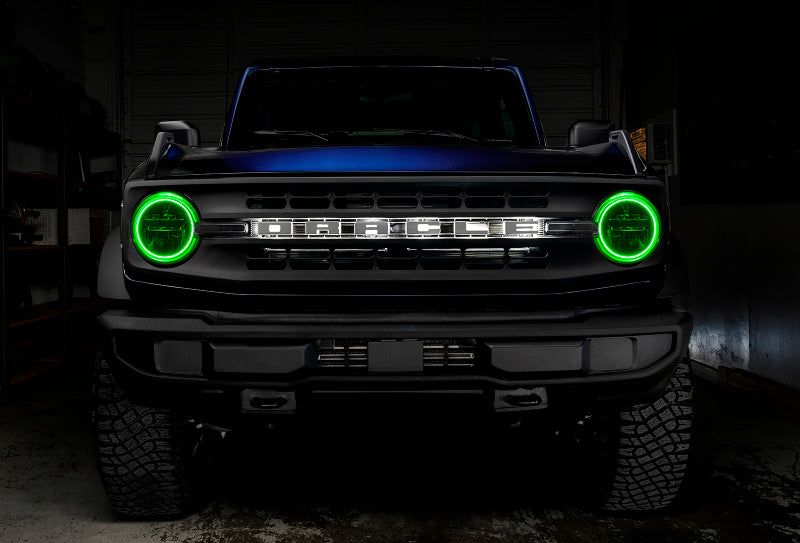 Oracle 2021 Fits Ford Bronco Base Headlight LED Halo Kit Colorshift W/ BC1 Controller See Warranty 1470-335