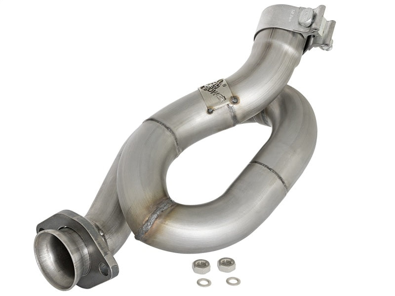 aFe POWER Twisted Steel Loop Relocation Pipe 12-18 compatible with Jeep Wrangler (JK) V6 3.6L 48-48021