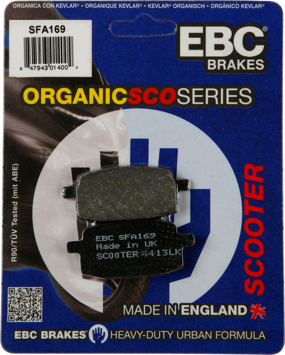 EBC Brakes SFA169 Standard Scooter Brake Pad, Black, One-Size