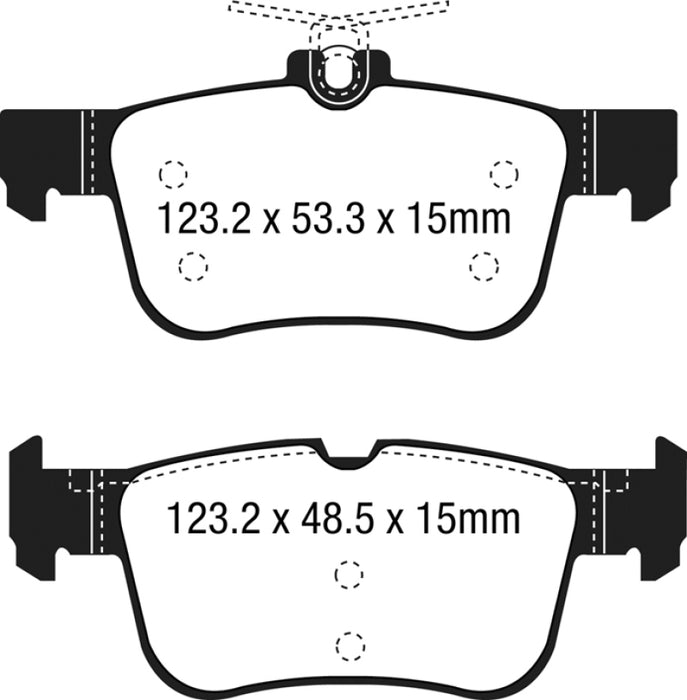 EBC 15+ Ford Edge 2.0 Turbo FWD Ultimax2 Rear Brake Pads UD1833