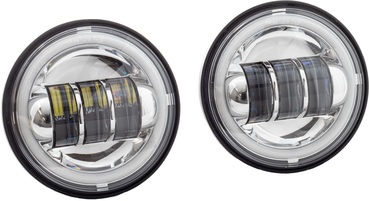 Letric Lighting Co. LLC-LPL-CH 4.5in. Passing Lamp LED Inserts with Full-HALO - Chrome