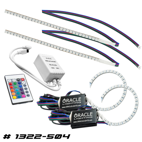 Oracle 15-17 Ford Focus RS/ST DRL Upgrade w/ Halo Kit ColorSHIFT w/ Simple Controller SEE WARRANTY 1322-504
