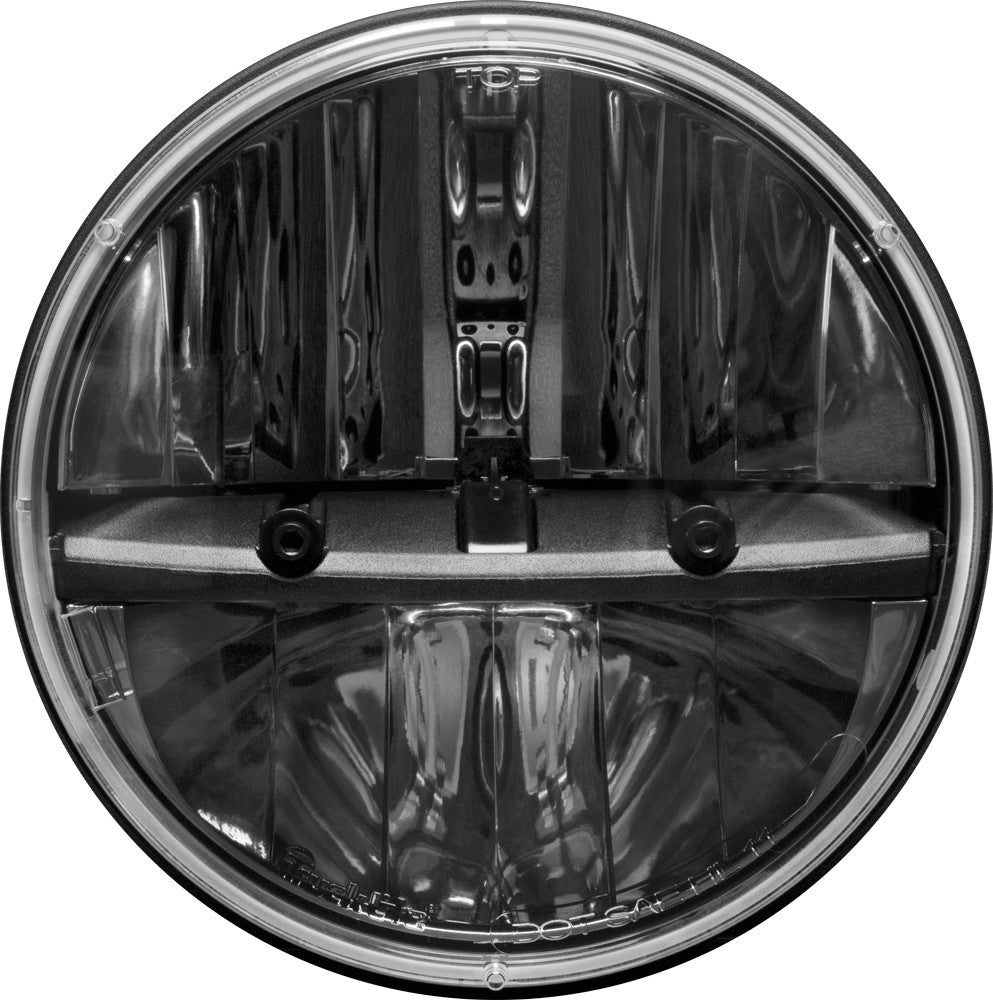 RIGID 7inch Round Headlight Single Heated Lens, Black, One Size 55002